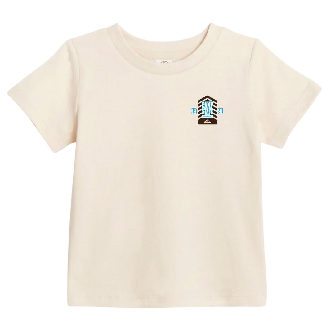 Elevate your young one's wardrobe with the Camp Ground Youth Tee in off-white from Fully Loaded Los Angeles | Start Browsing