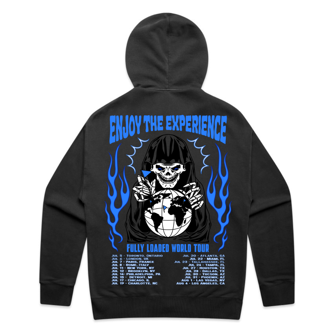 FL World Tour Zip-Up Hoodie (Faded Black)